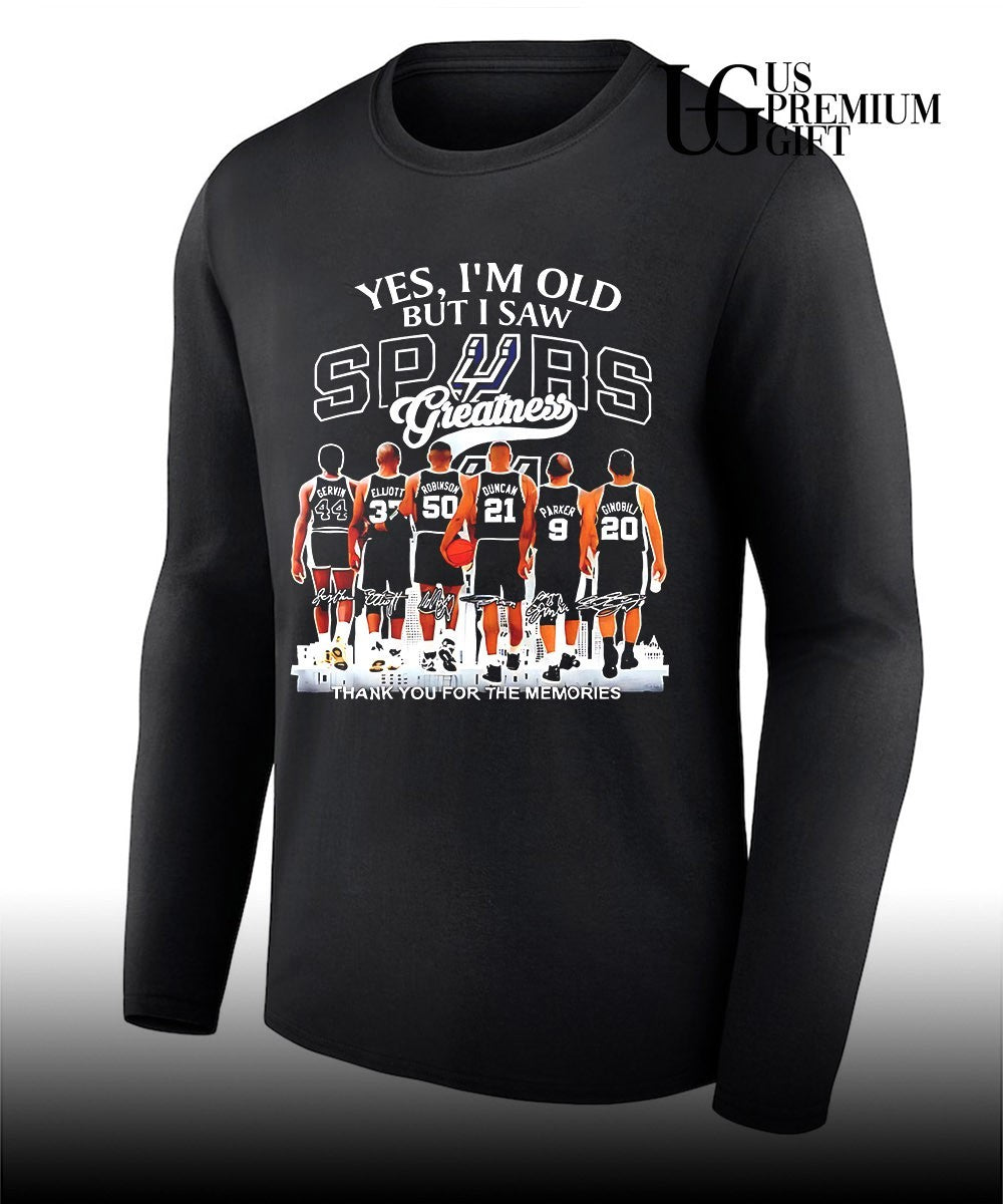 San Antonio Spurs yes I am old but I saw Spurs greatness signatures shirt