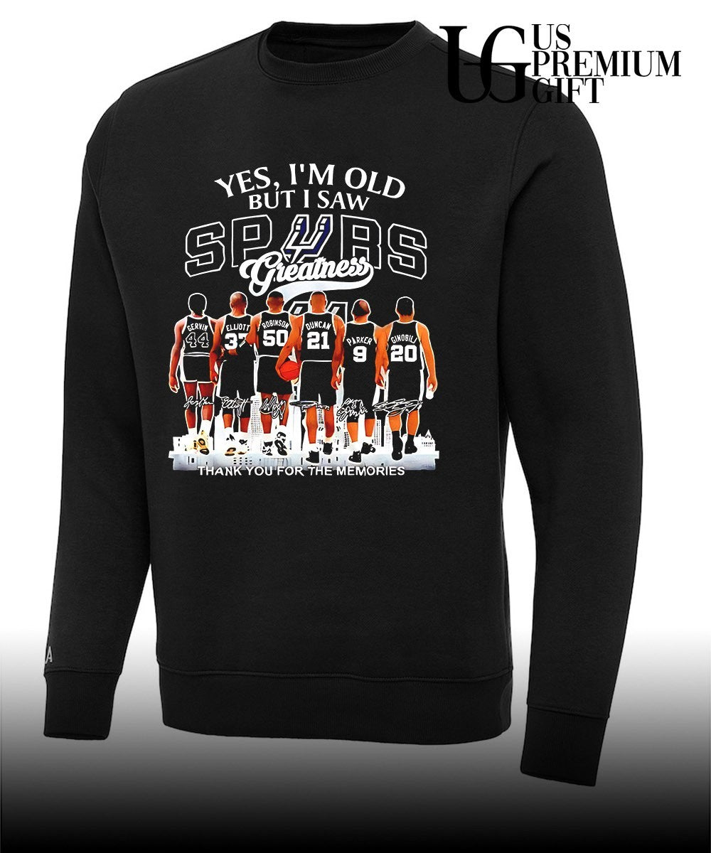 San Antonio Spurs yes I am old but I saw Spurs greatness signatures shirt