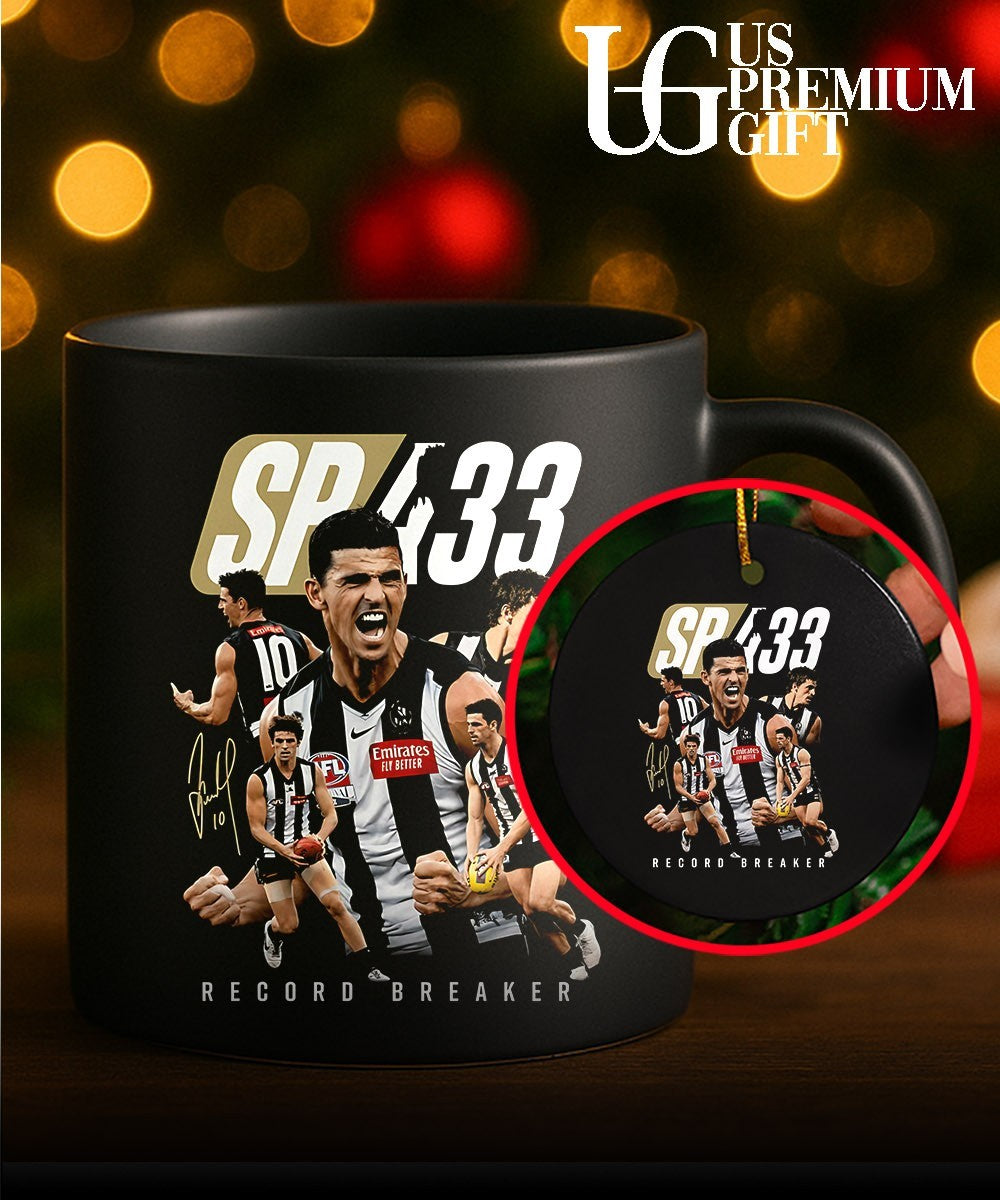 Scott Pendlebury SP433 Record Breaker Collingwood Football Club signature shirt