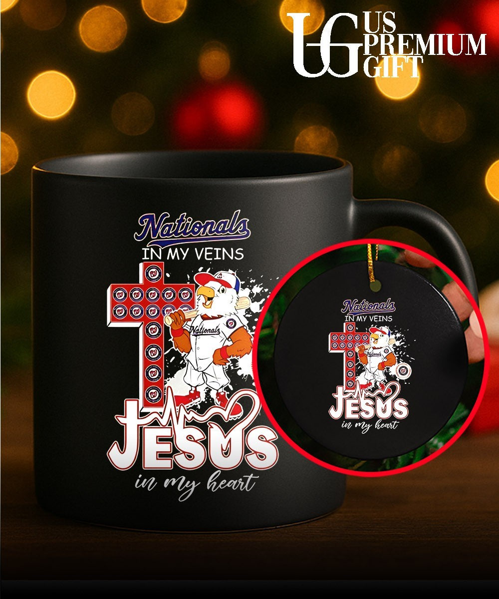 Screech Washington Nationals cross in my veins Jesus in my heart 2026 mascot shirt