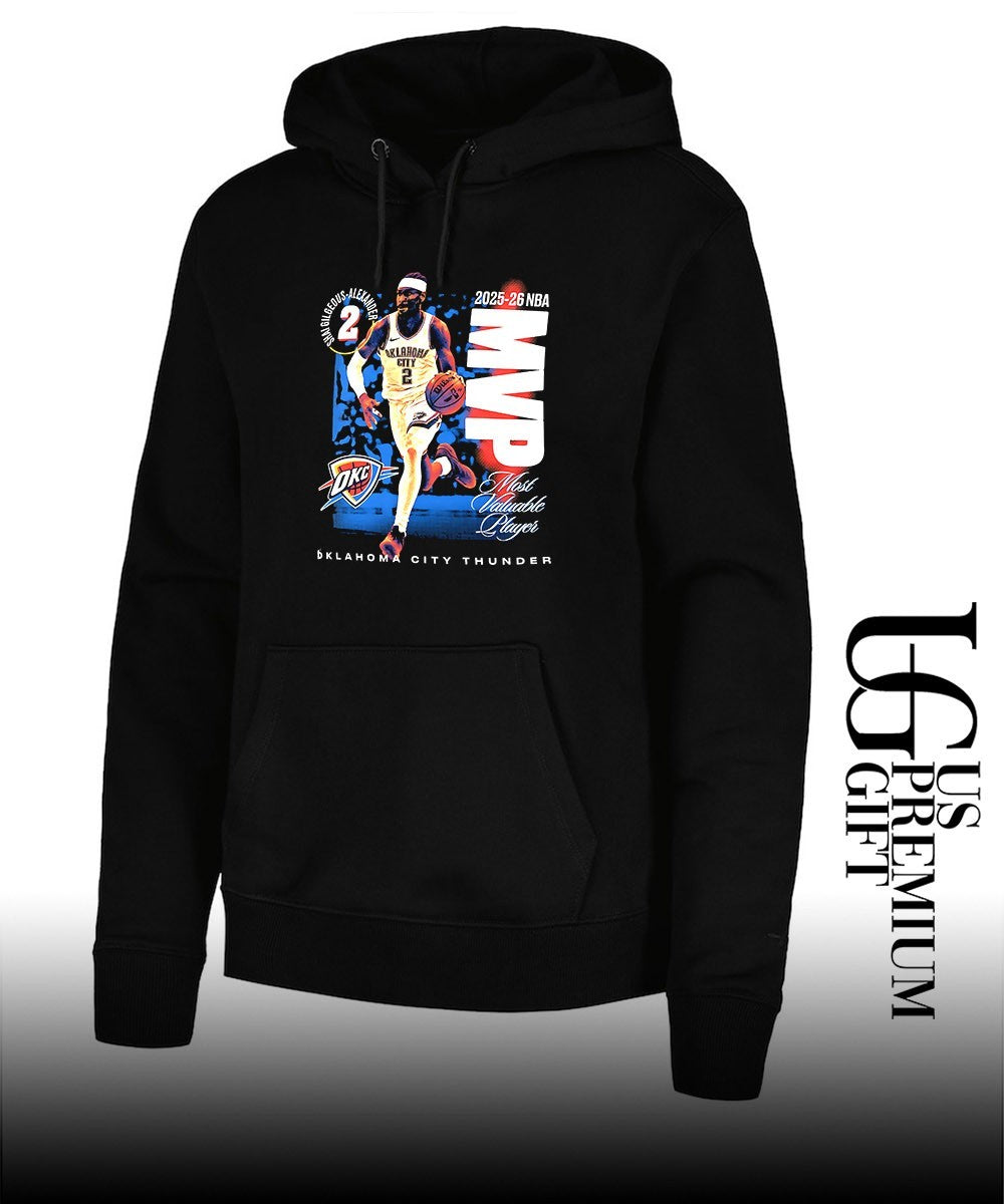 Shai Gilgeous-Alexander 2026 NBA MVP Oklahoma City Thunder basketball shirt