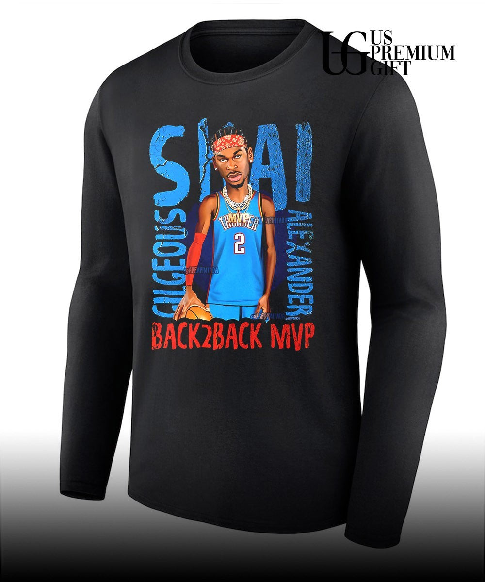 Shai Gilgeous-Alexander Back 2 Back MVP Oklahoma City Thunder NBA 2026 shirt