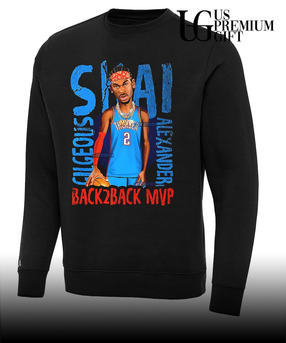 Shai Gilgeous-Alexander Back 2 Back MVP Oklahoma City Thunder NBA 2026 shirt