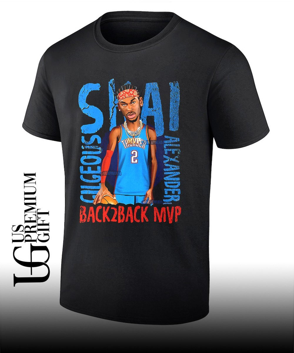 Shai Gilgeous-Alexander Back 2 Back MVP Oklahoma City Thunder NBA 2026 shirt