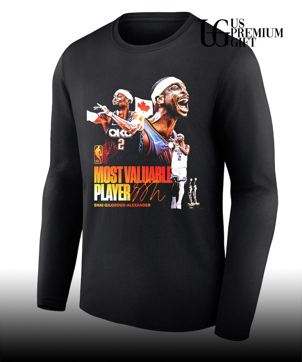 Shai Gilgeous-Alexander Most Valuable Player Back 2 Back Oklahoma City Thunder 2026 signature shirt