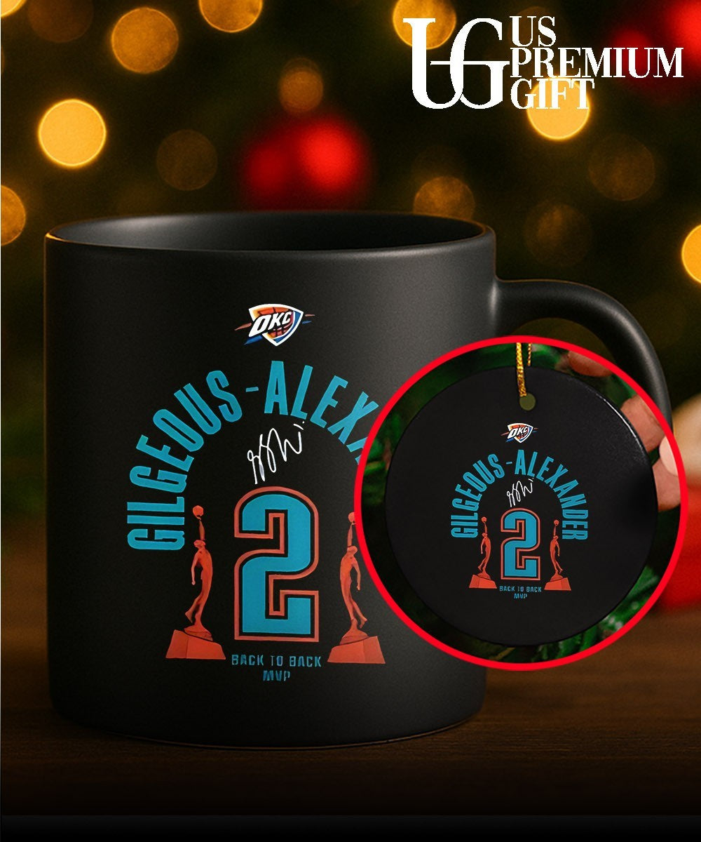 Shai Gilgeous-Alexander Oklahoma City Thunder 2026 MVP Back 2 Back signature shirt