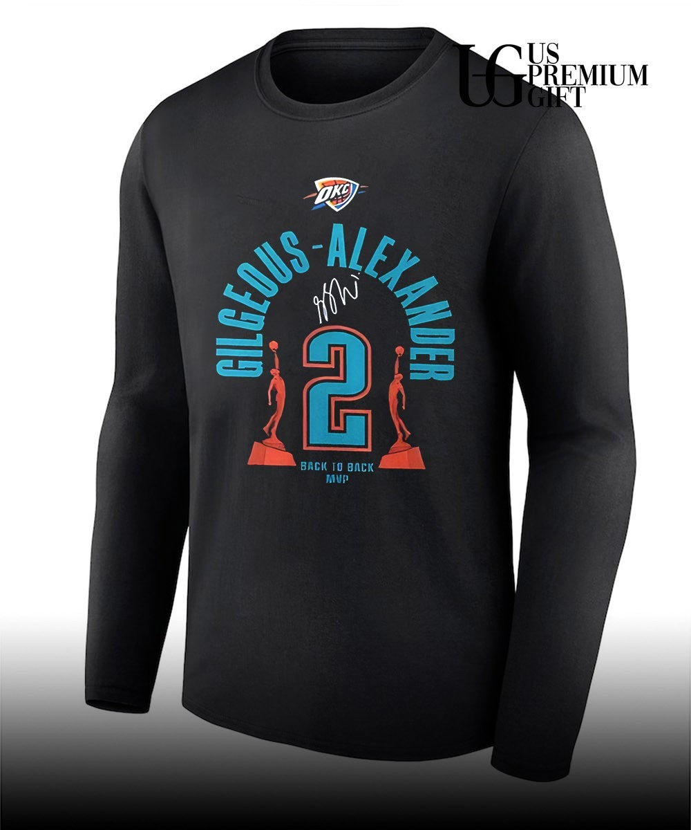 Shai Gilgeous-Alexander Oklahoma City Thunder 2026 MVP Back 2 Back signature shirt