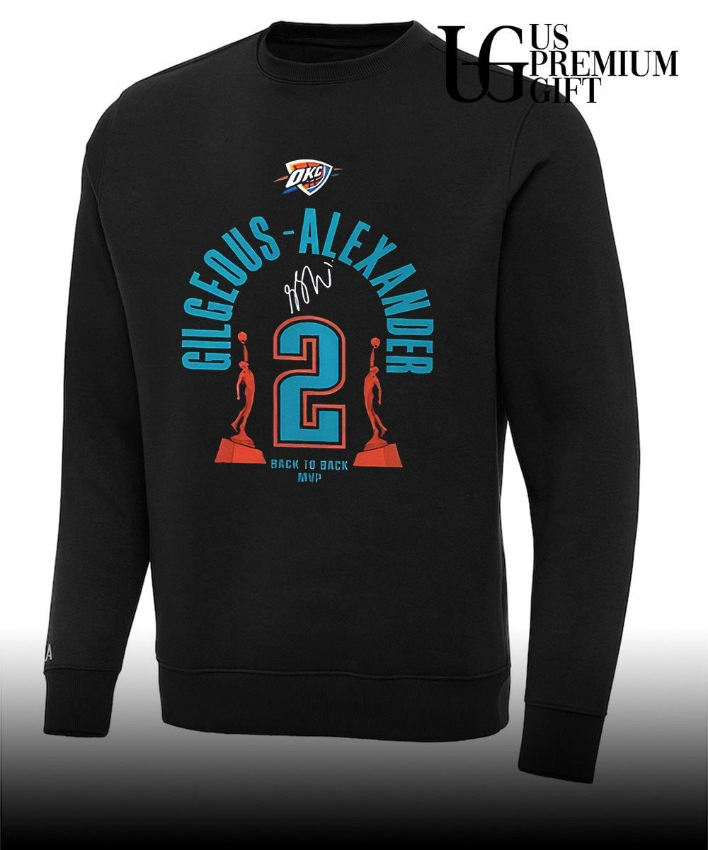 Shai Gilgeous-Alexander Oklahoma City Thunder 2026 MVP Back 2 Back signature shirt