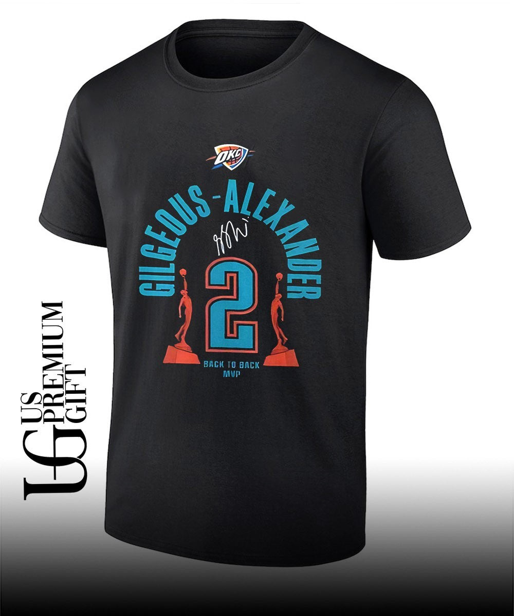 Shai Gilgeous-Alexander Oklahoma City Thunder 2026 MVP Back 2 Back signature shirt