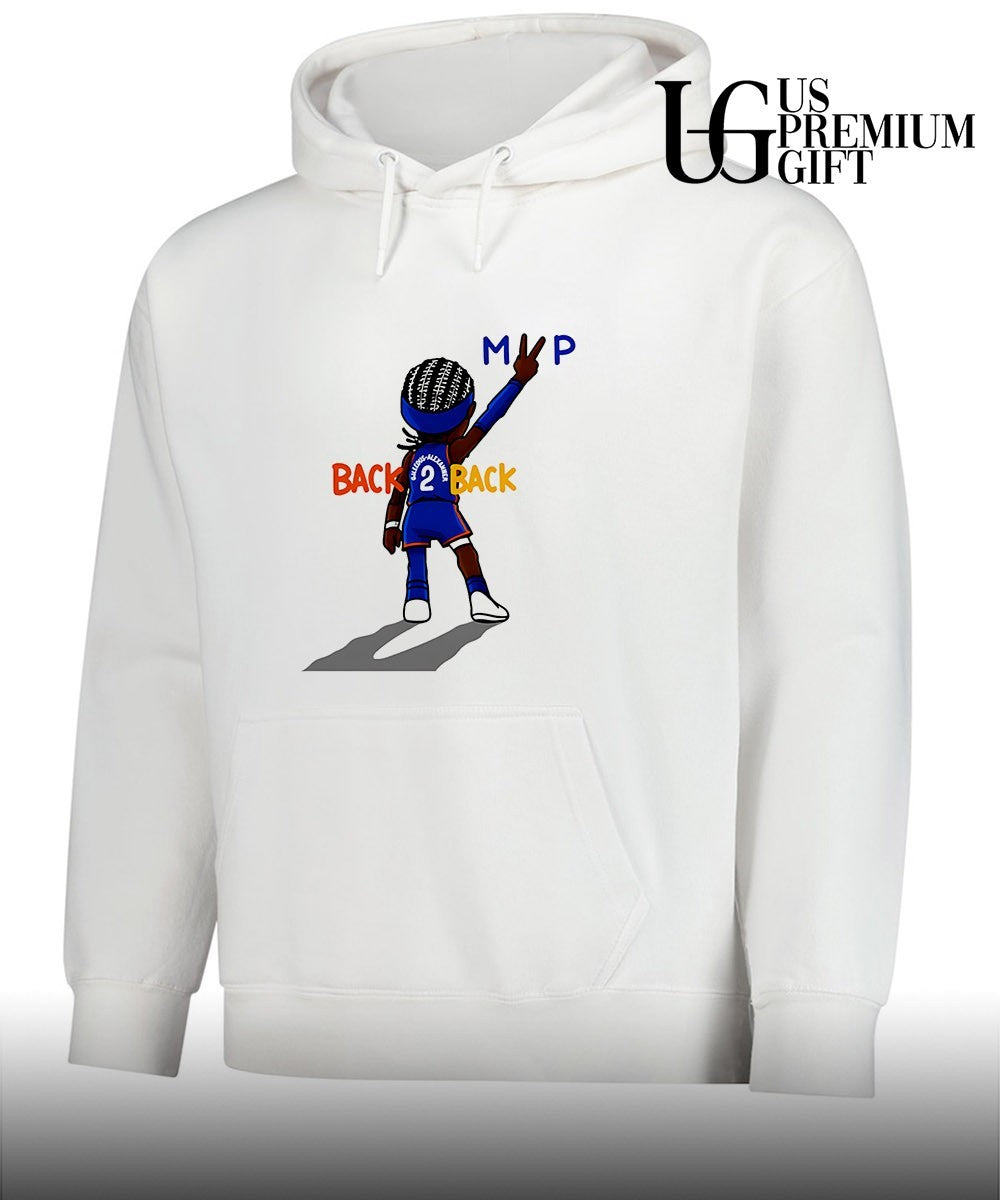 Shai Gilgeous Alexander Oklahoma City Thunder Basketball MVP Back 2 Back cartoon shirt