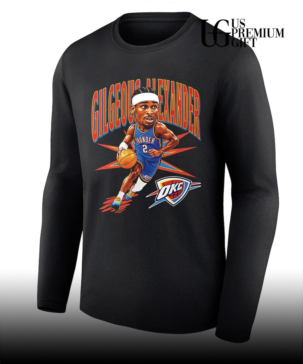 Shai Gilgeous-Alexander Oklahoma City Thunder NBA 2026 big head shirt