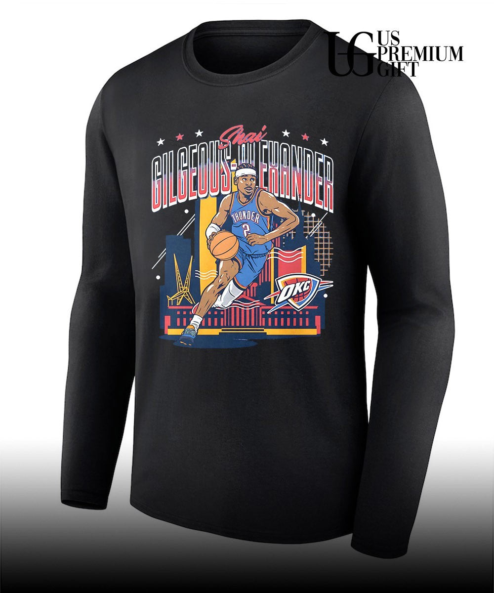 Shai Gilgeous-Alexander Oklahoma City Thunder NBA Skyline City signature shirt