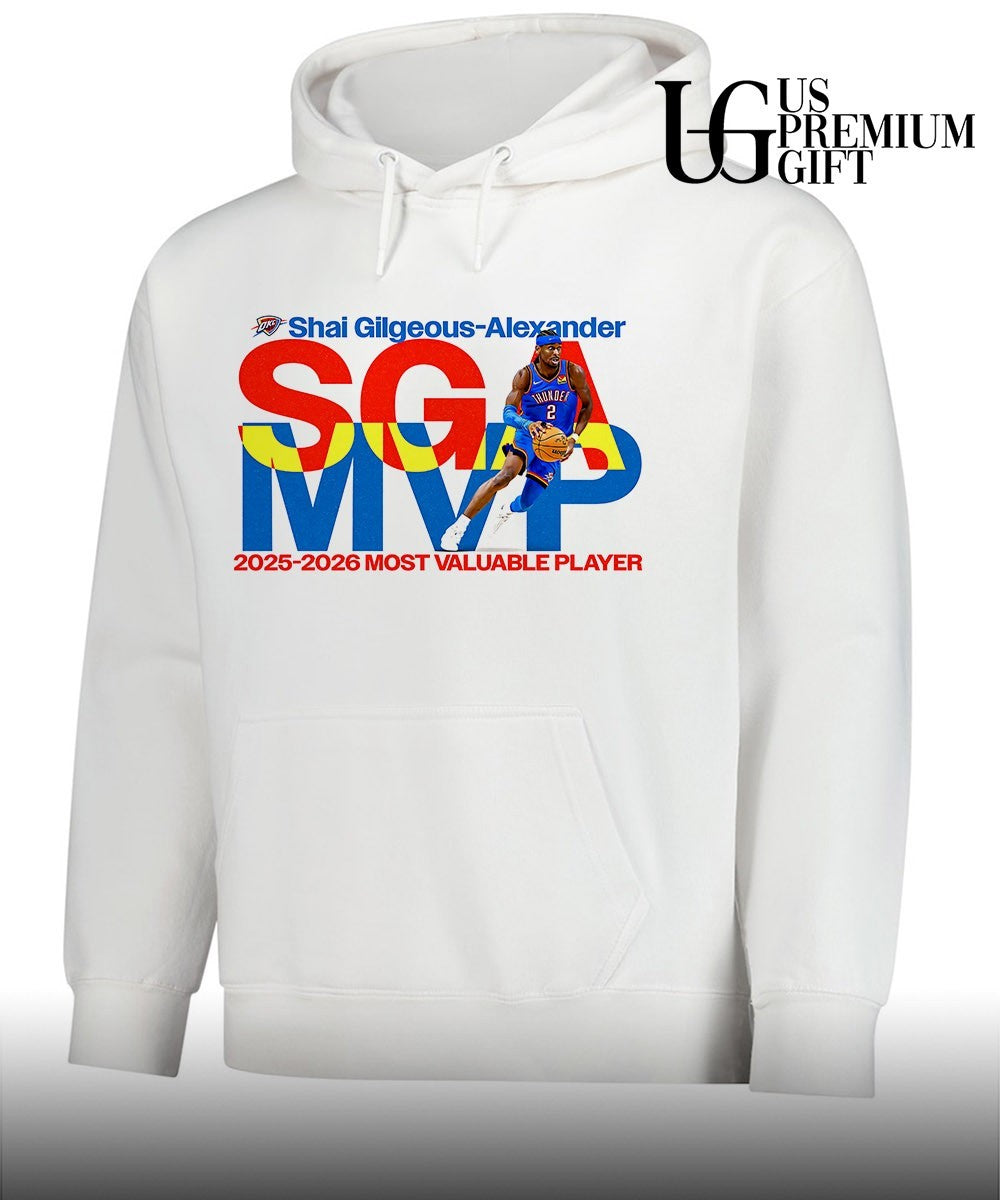 Shai Gilgeous Alexander SGA MVP Back To Back Oklahoma City Thunder 2025- 2026 NBA shirt