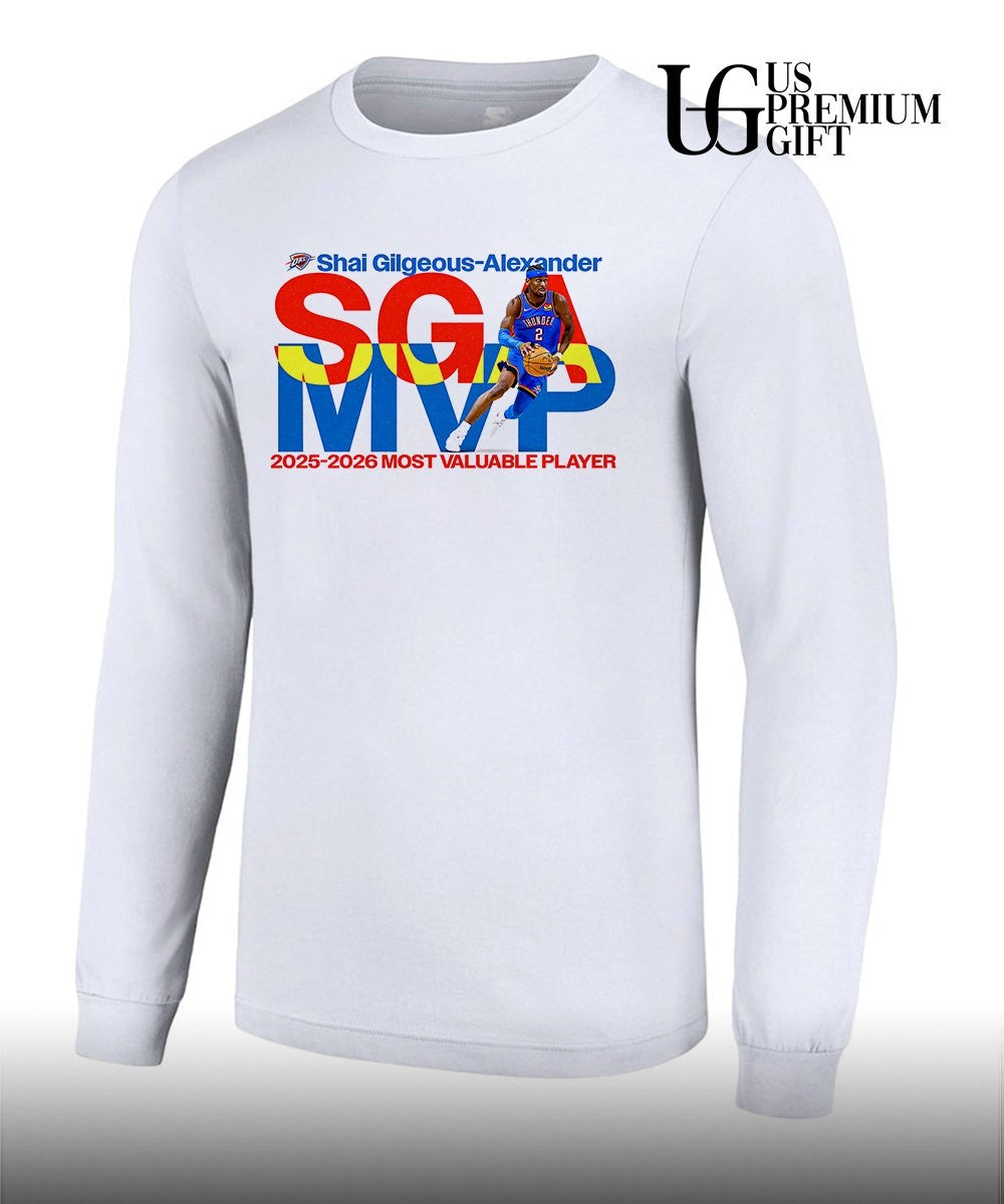 Shai Gilgeous Alexander SGA MVP Back To Back Oklahoma City Thunder 2025- 2026 NBA shirt