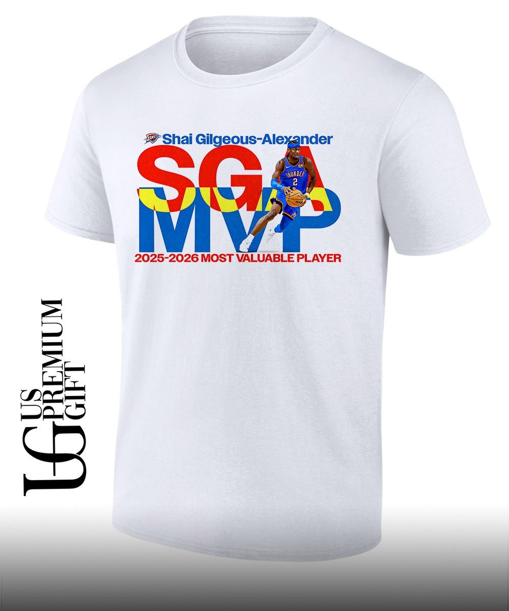 Shai Gilgeous Alexander SGA MVP Back To Back Oklahoma City Thunder 2025- 2026 NBA shirt