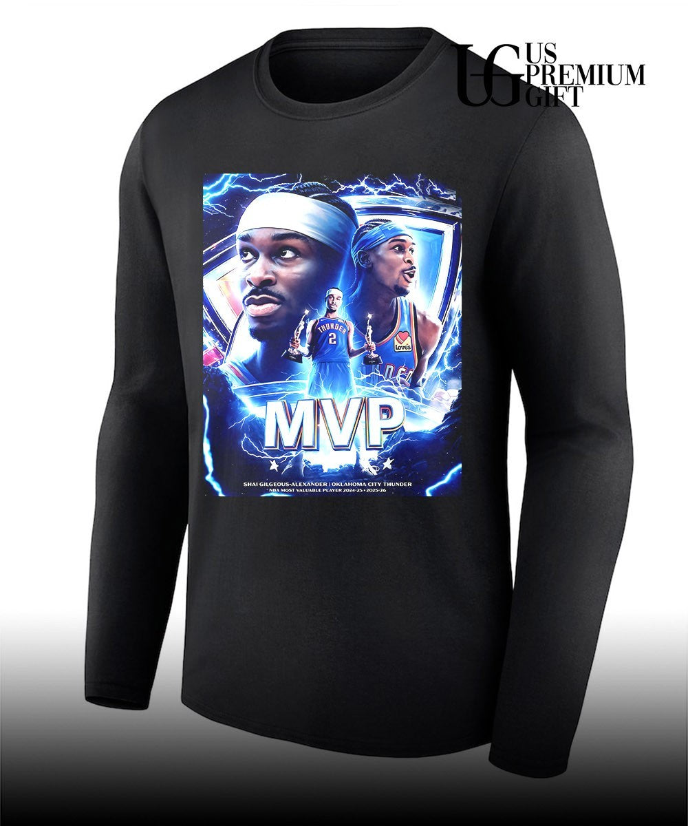 Shai Gilgeous Alexander SGA Oklahoma City Thunder 2026 NBA Back To Back MVP shirt