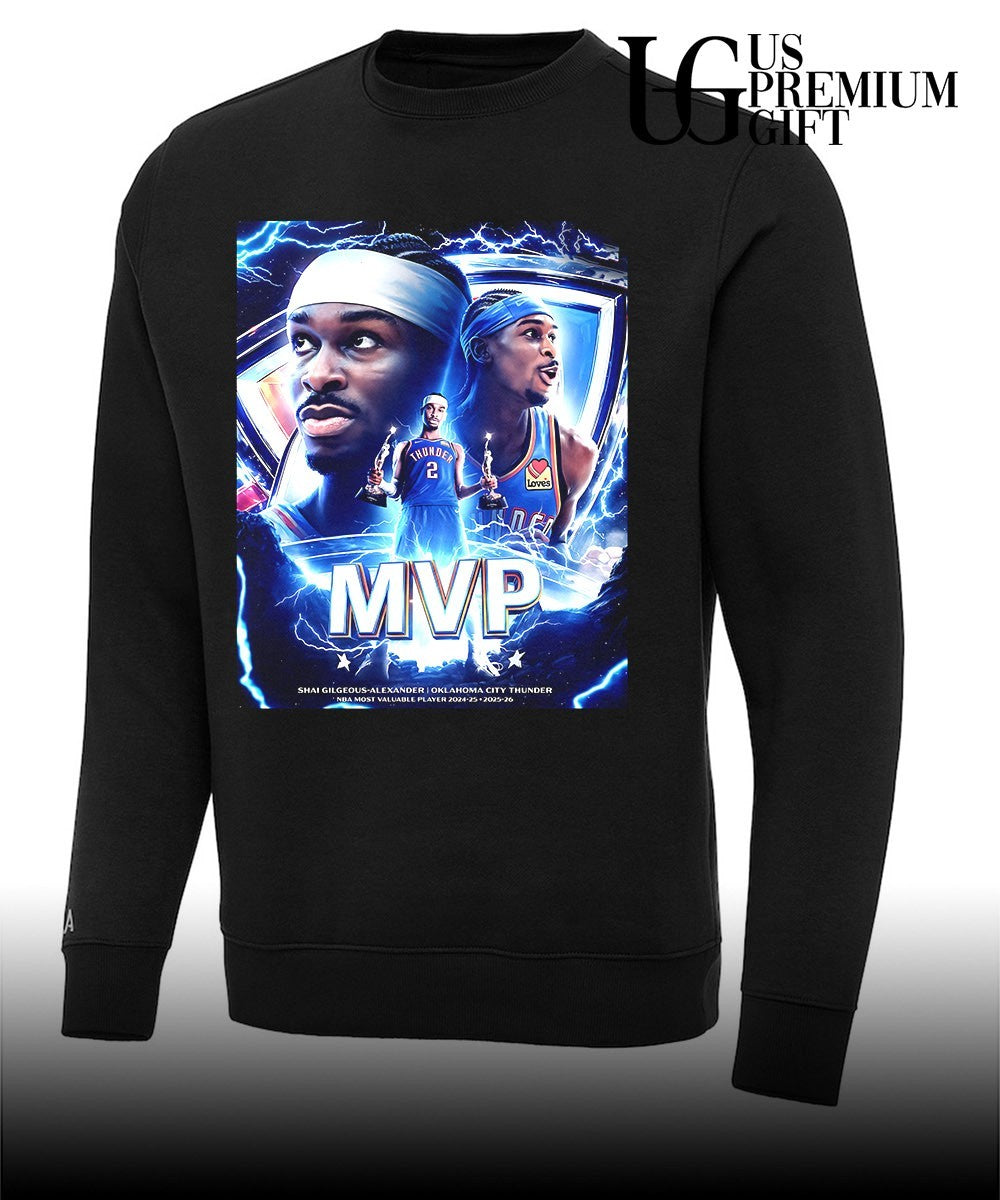 Shai Gilgeous Alexander SGA Oklahoma City Thunder 2026 NBA Back To Back MVP shirt
