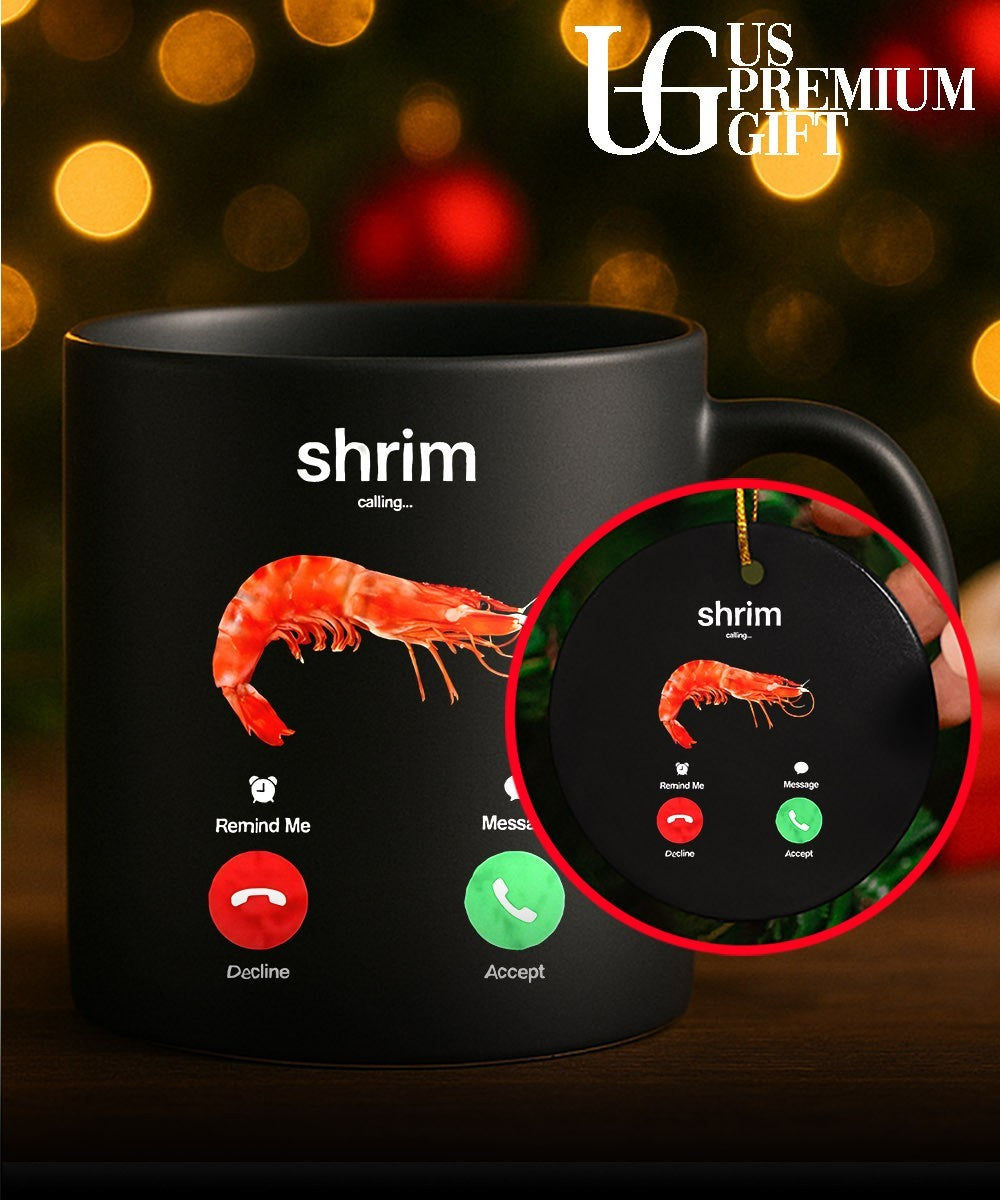 Shrim is calling shrimp phone screen humor shirt