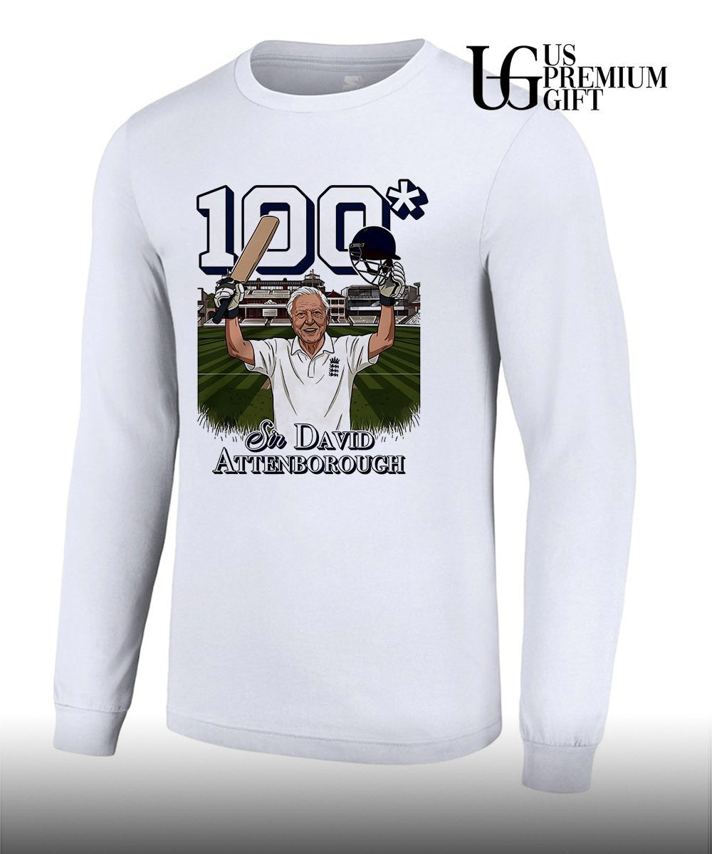 Sir David Attenborough 100 cricket players shirt