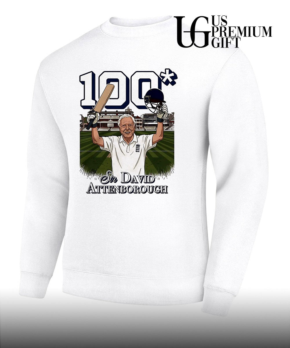Sir David Attenborough 100 cricket players shirt