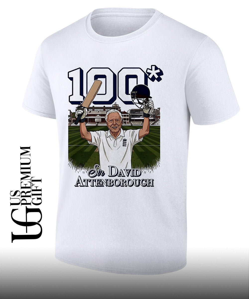 Sir David Attenborough 100 cricket players shirt