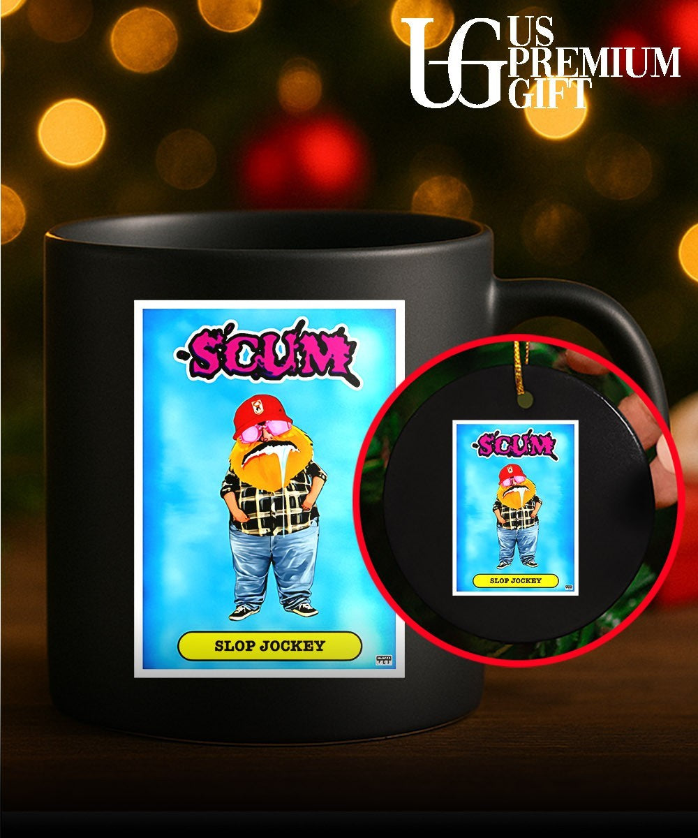 Slop Jockey Scum Gritty parody mascot trading card art shirt