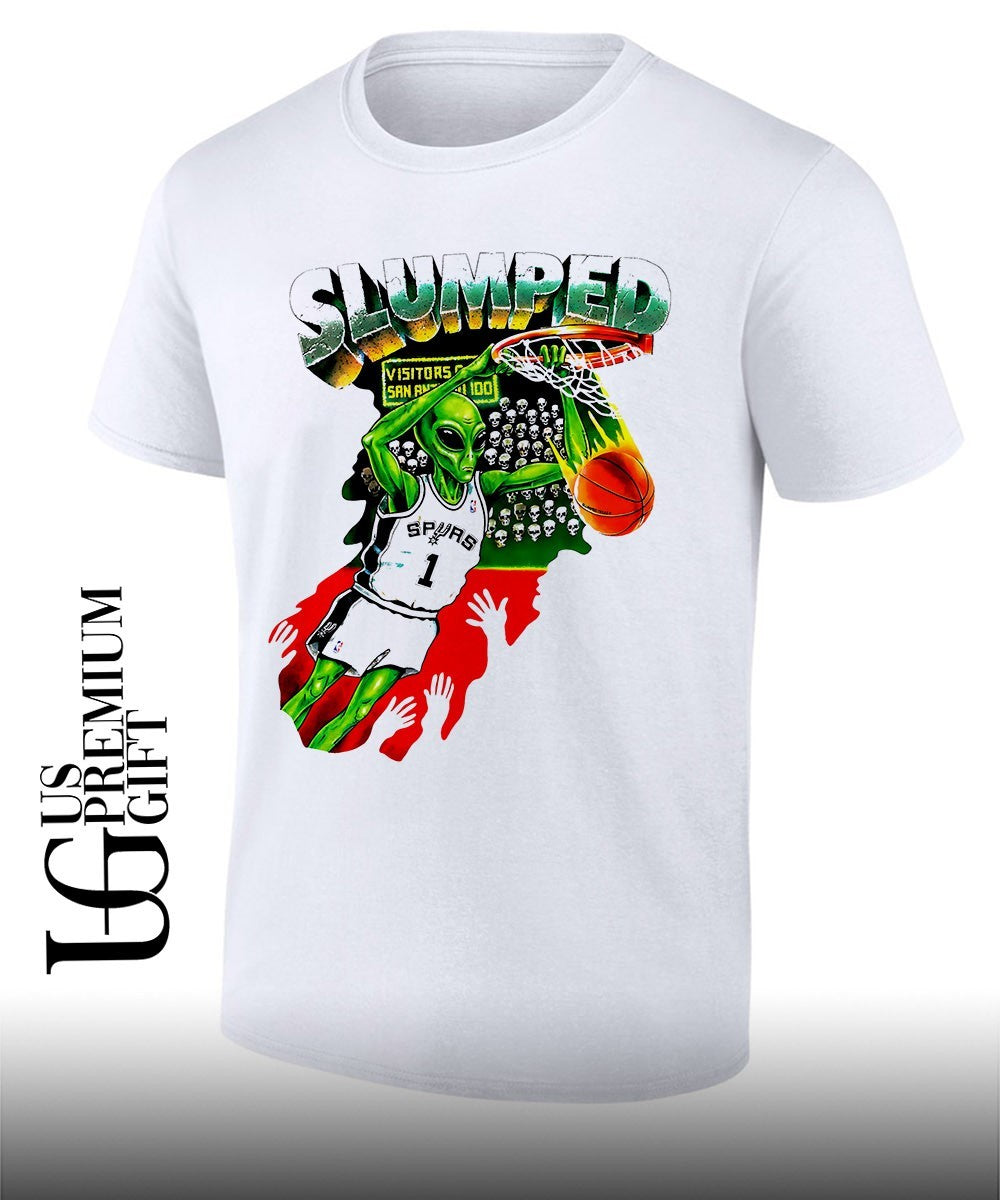 Slumped Alien Victor Wembanyama San Antonio Spurs NBA 2026 Basketball shirt