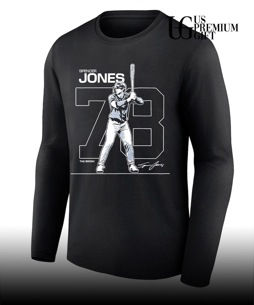 Spencer Jones 78 player New York Yankees baseball debut signature shirt