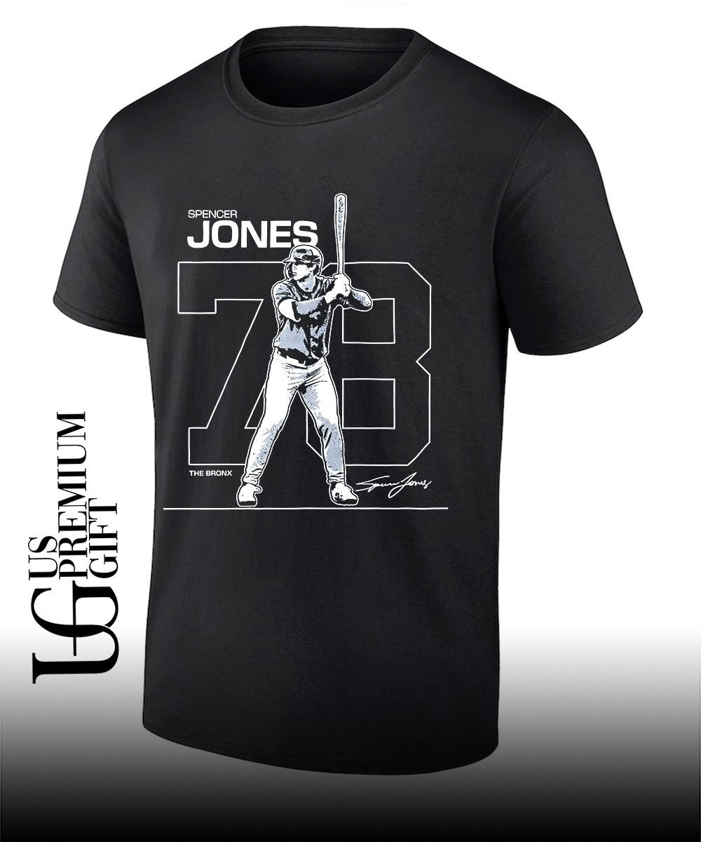 Spencer Jones 78 player New York Yankees baseball debut signature shirt