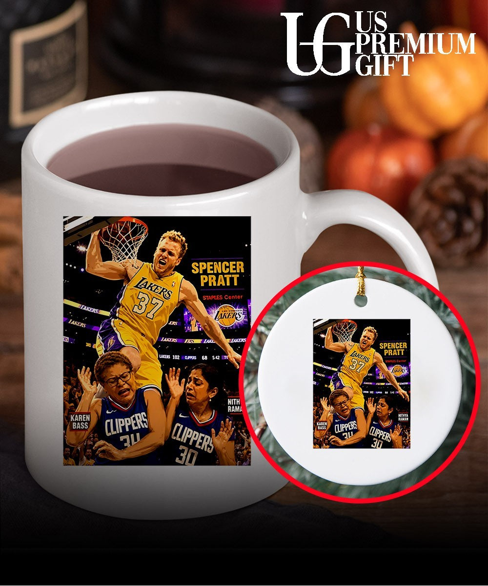 Spencer Pratt dunks on Communists Los Angeles Lakers NBA shirt