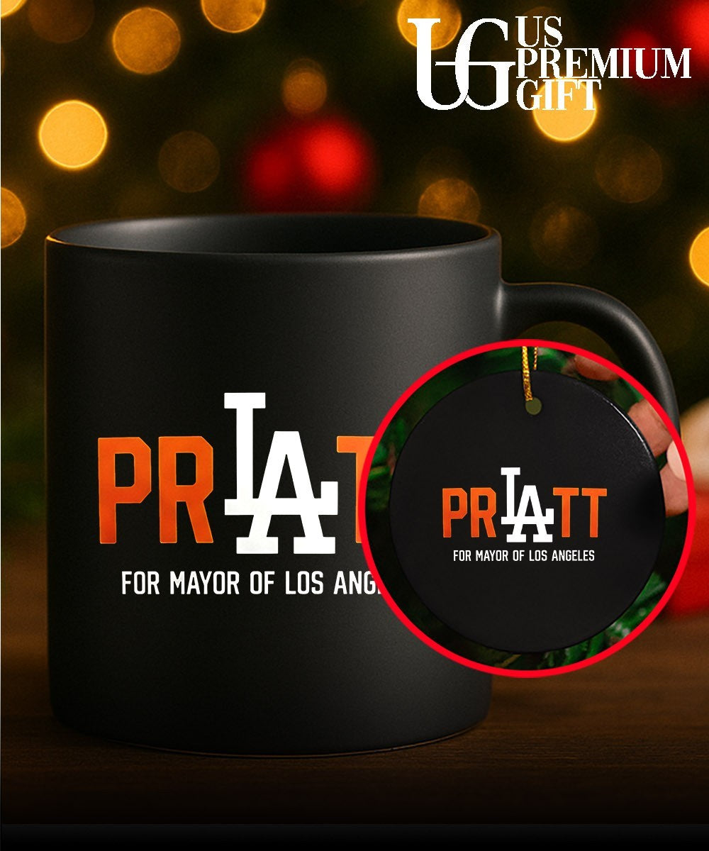 Spencer Pratt wearing Pratt For Mayor Of Los Angeles 2026 shirt
