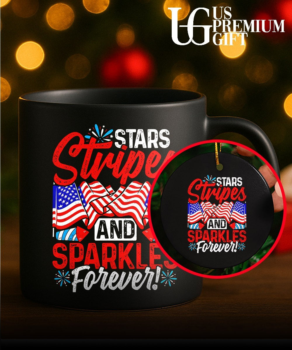 Stars Stripes and Sparkles Forever 4th of July American flag shirt