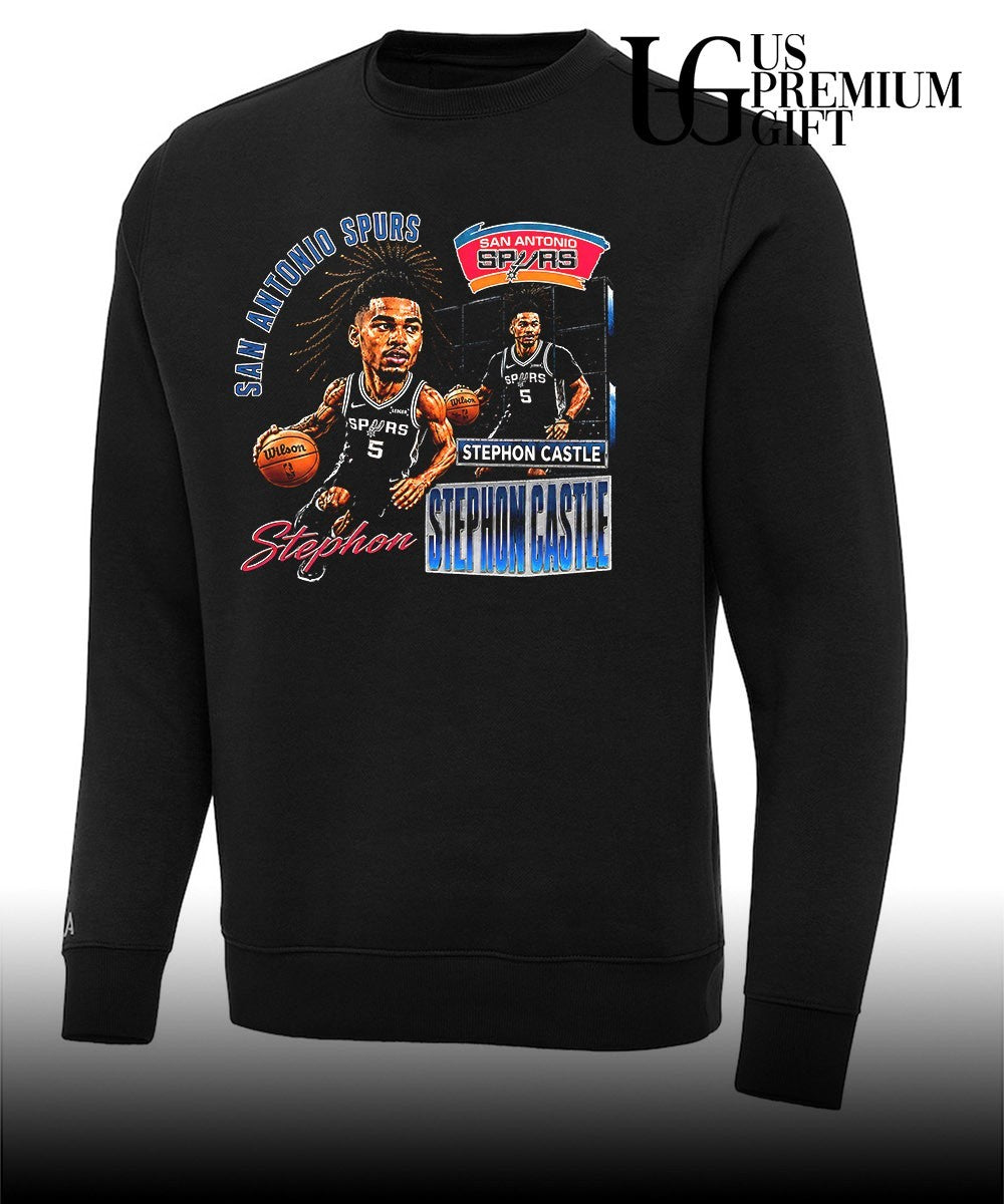 Stephon Castle San Antonio Spurs NBA Basketball Player caricature shirt