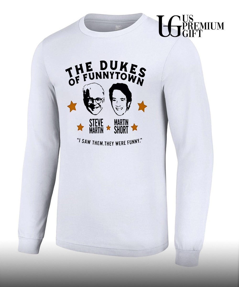 Steve Martin and Martin Short The Dukes Of Funnytown big head shirt