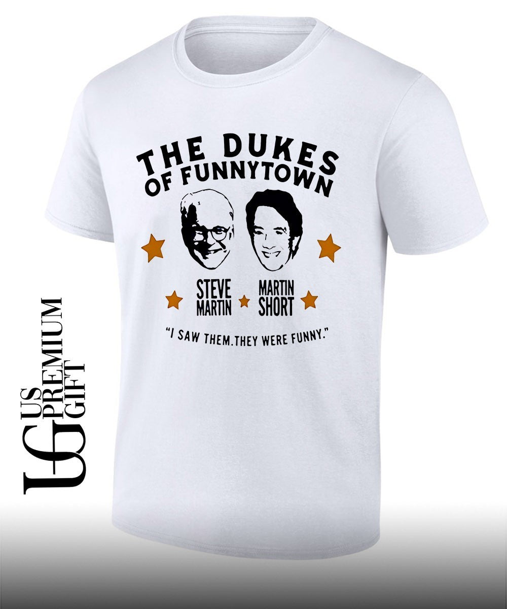 Steve Martin and Martin Short The Dukes Of Funnytown big head shirt