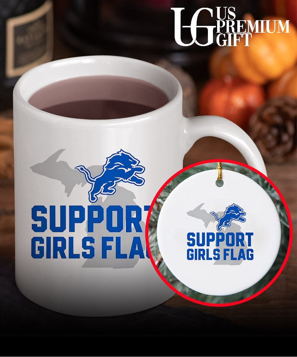 Support Girls Flag Detroit Lions logo shirt
