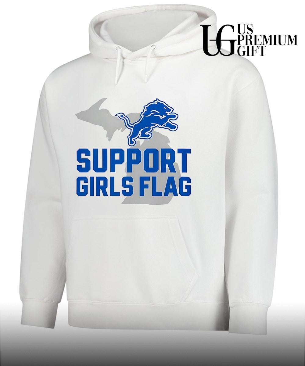Support Girls Flag Detroit Lions logo shirt
