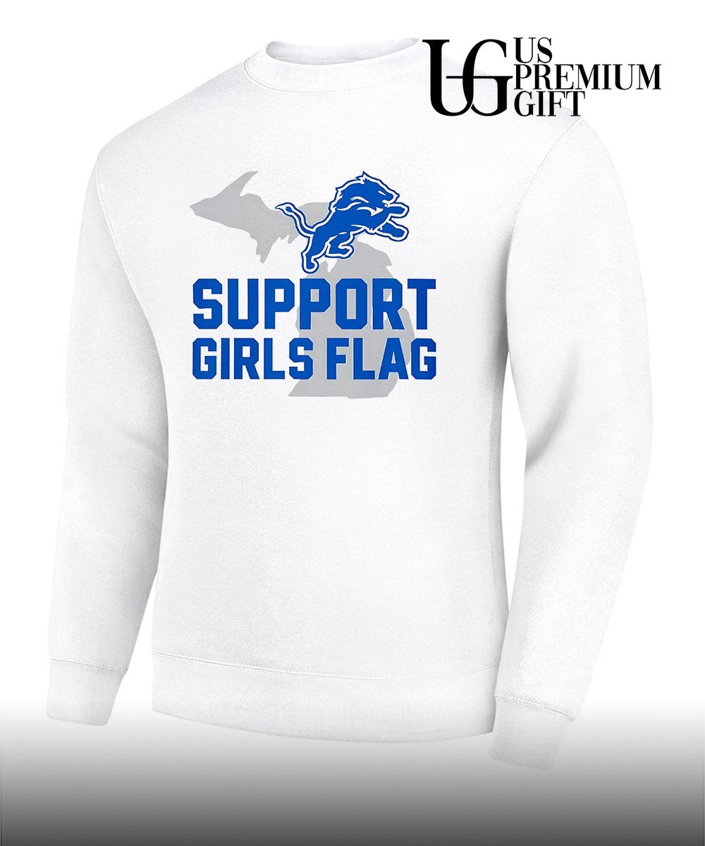 Support Girls Flag Detroit Lions logo shirt