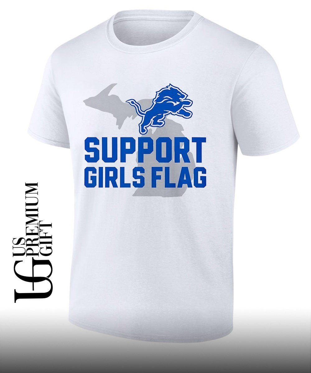 Support Girls Flag Detroit Lions logo shirt