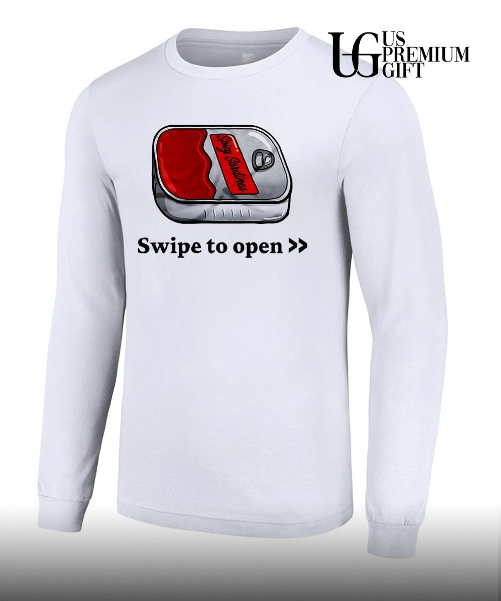 Swipe to open spicy Sardines Can shirt