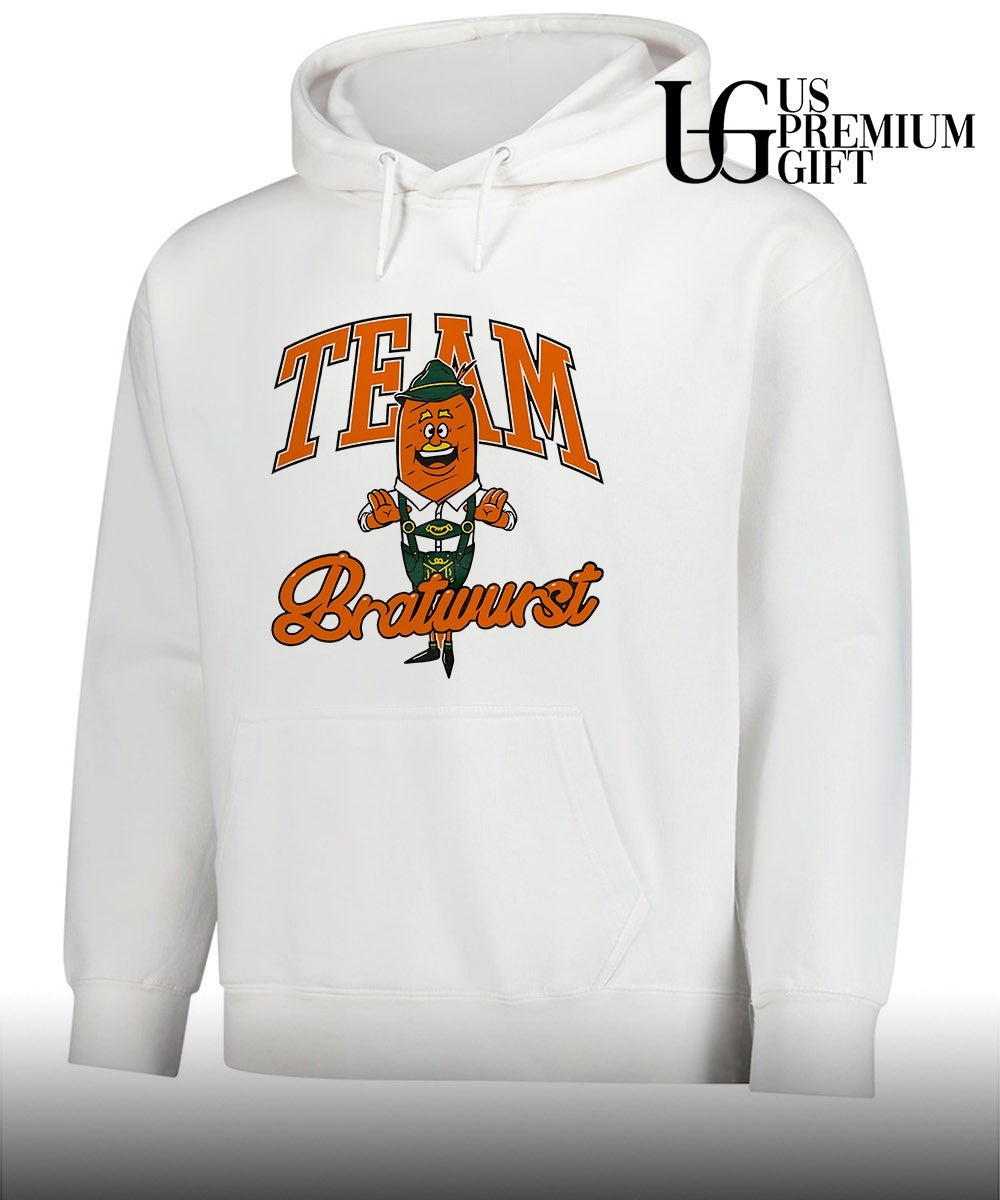 Team Bratwurst Burnt Orange mascot shirt