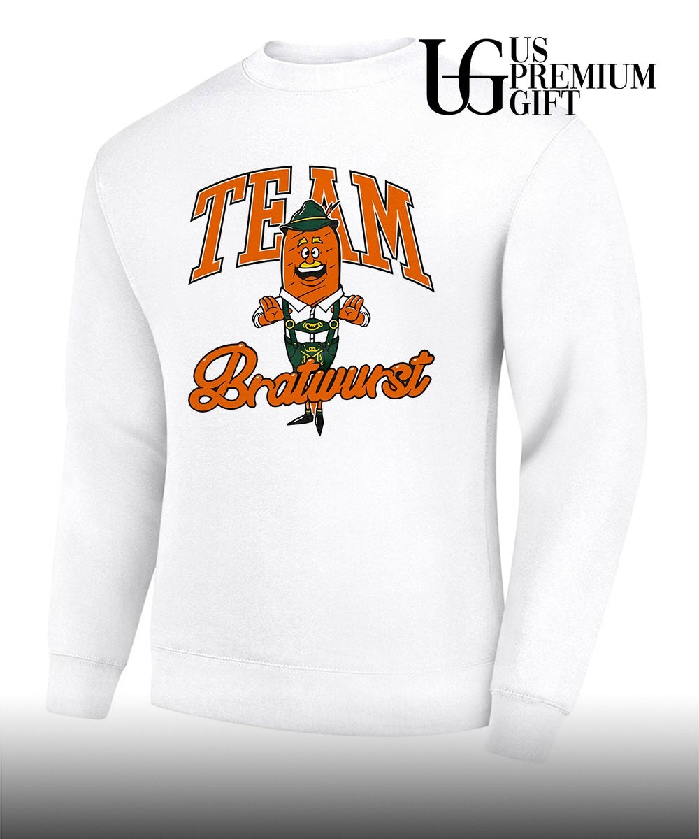 Team Bratwurst Burnt Orange mascot shirt