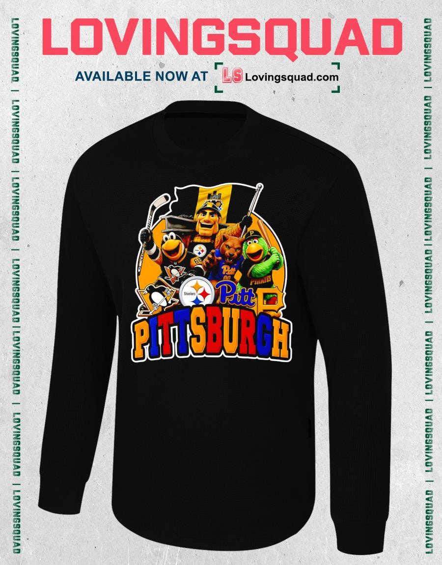Teams of Pittsburgh sports logos and mascots graphic shirt