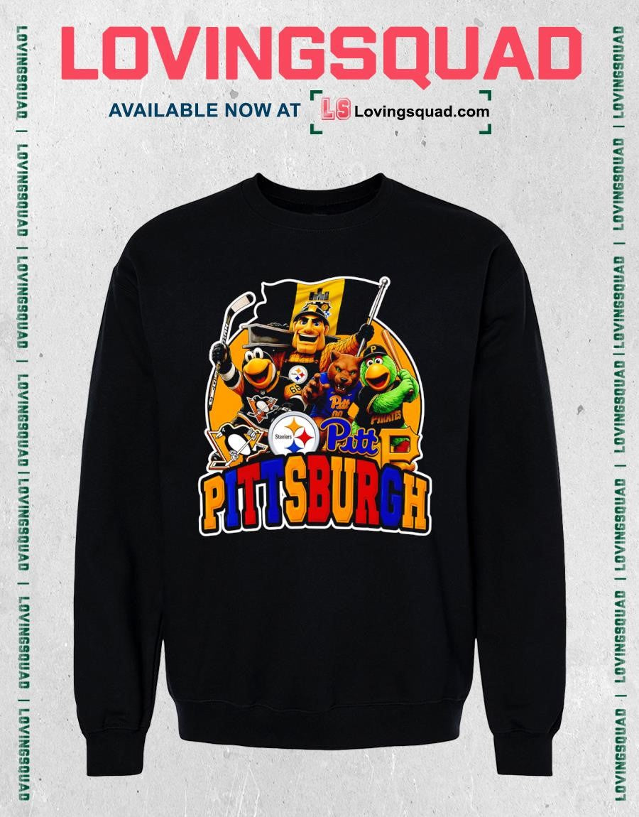 Teams of Pittsburgh sports logos and mascots graphic shirt