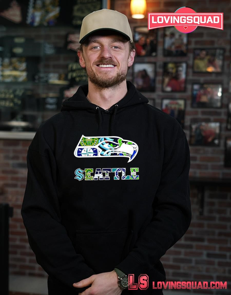 Teams of Seattle logos graphic shirt