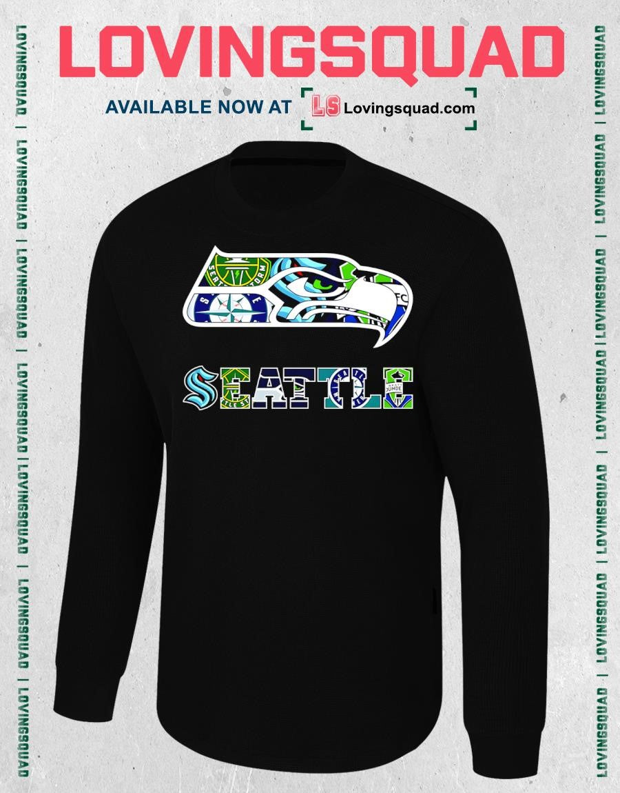 Teams of Seattle logos graphic shirt