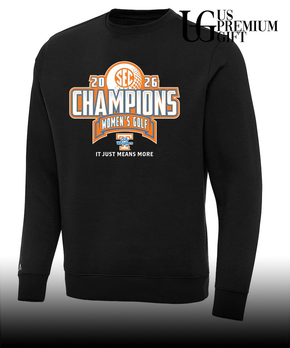 Tennessee Volunteers Lady Vols 2026 SEC Women’s Golf Champions Locker Room logo shirt