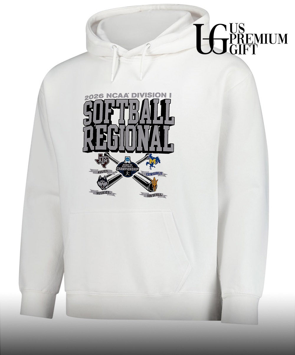 Texas A&M and McNeese State and Arizona State and Washington 2026 NCAA Division I Softball Regional logo shirt