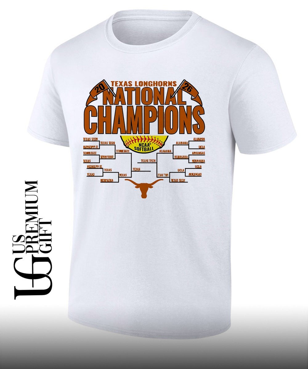 Texas Longhorns 2026 NCAA Softball Women’s College World Series National Champions Bracket shirt
