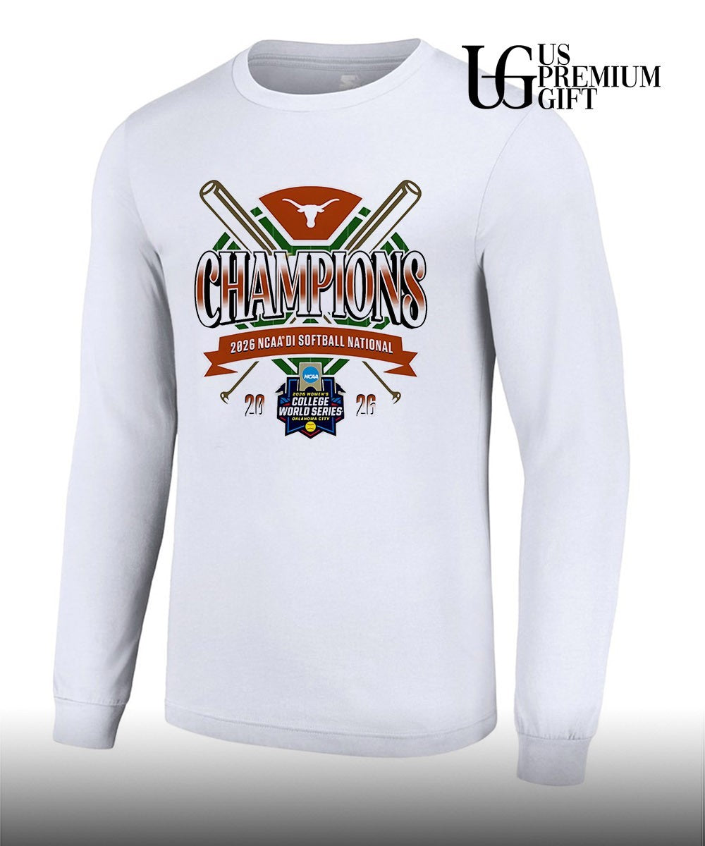 Texas Longhorns Champions 2026 NCAA DI Softball National College World Series shirt